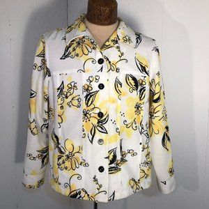 Womens Vintage Yellow/White/Black jacket. Unique Piece. Size 14p